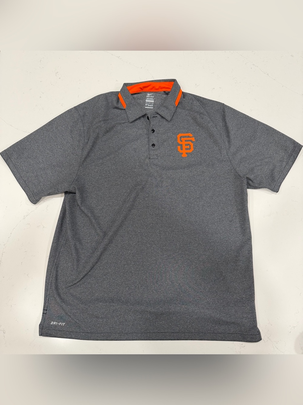 Nike Men’s MLB Dri-Fit San Francisco Giants Gray Polo XL